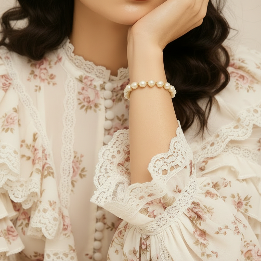 The Gold Standard Pearl Bracelet